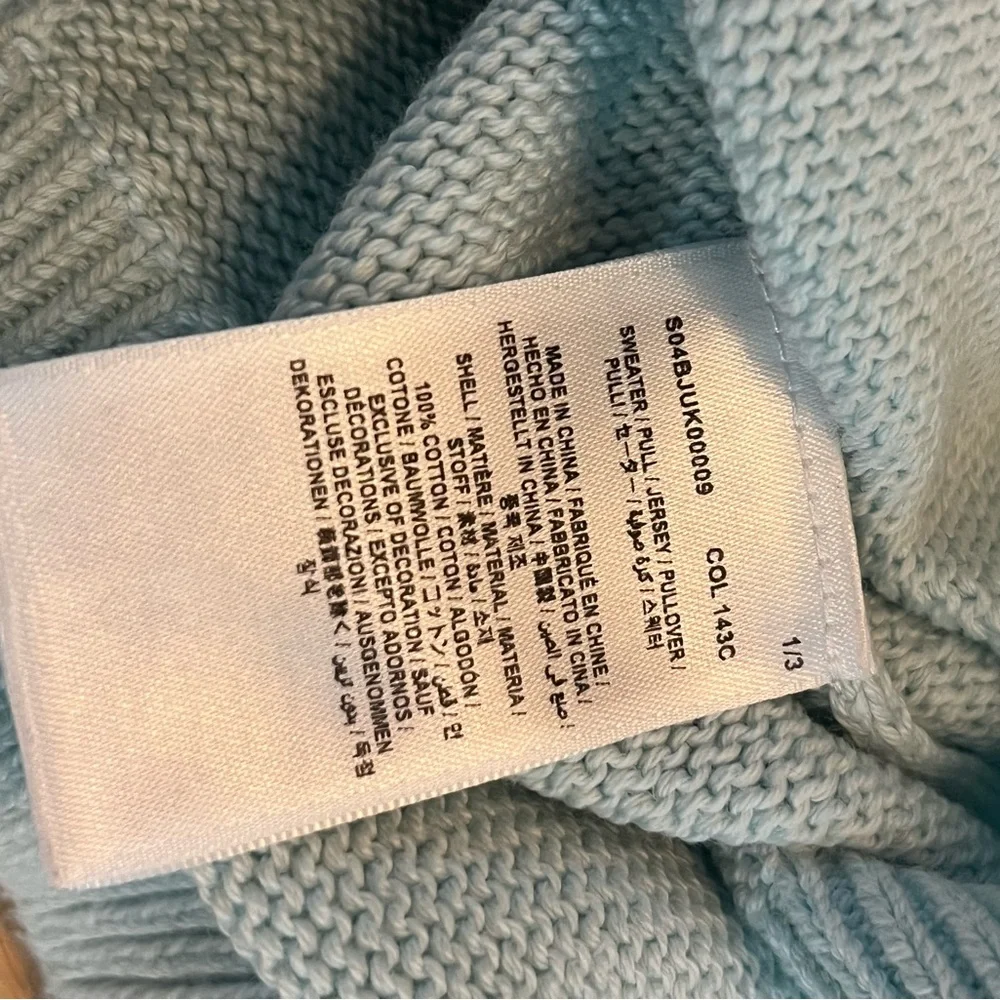 Bonpoint Crewneck light blue Voyage sweater - 100% cotton - Picture 8 of 9